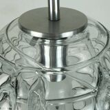 No. 2 of 2 - elegant doria pendant lamp clear and smoke grey 60s 70s