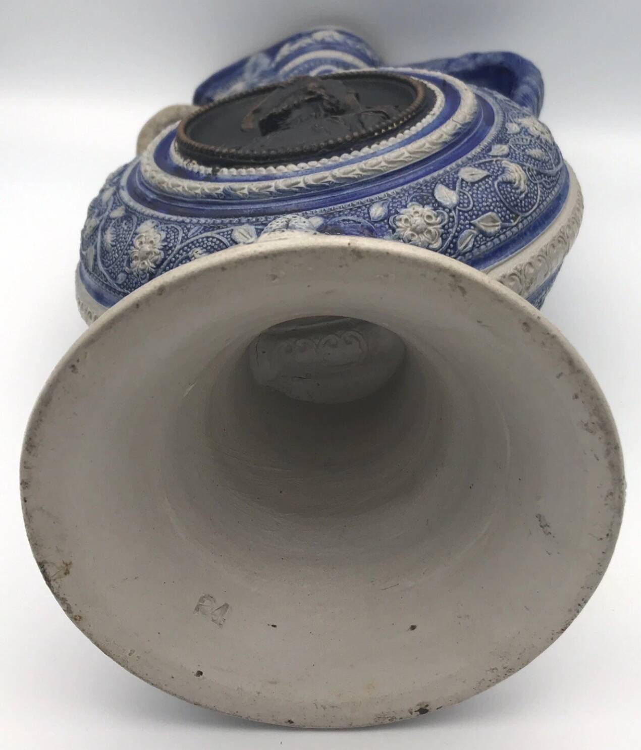 PITCHER Ewer in Stoneware from WESTERLAND, Germany, medallions and sculptures