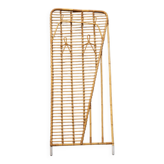 Rattan coat rack