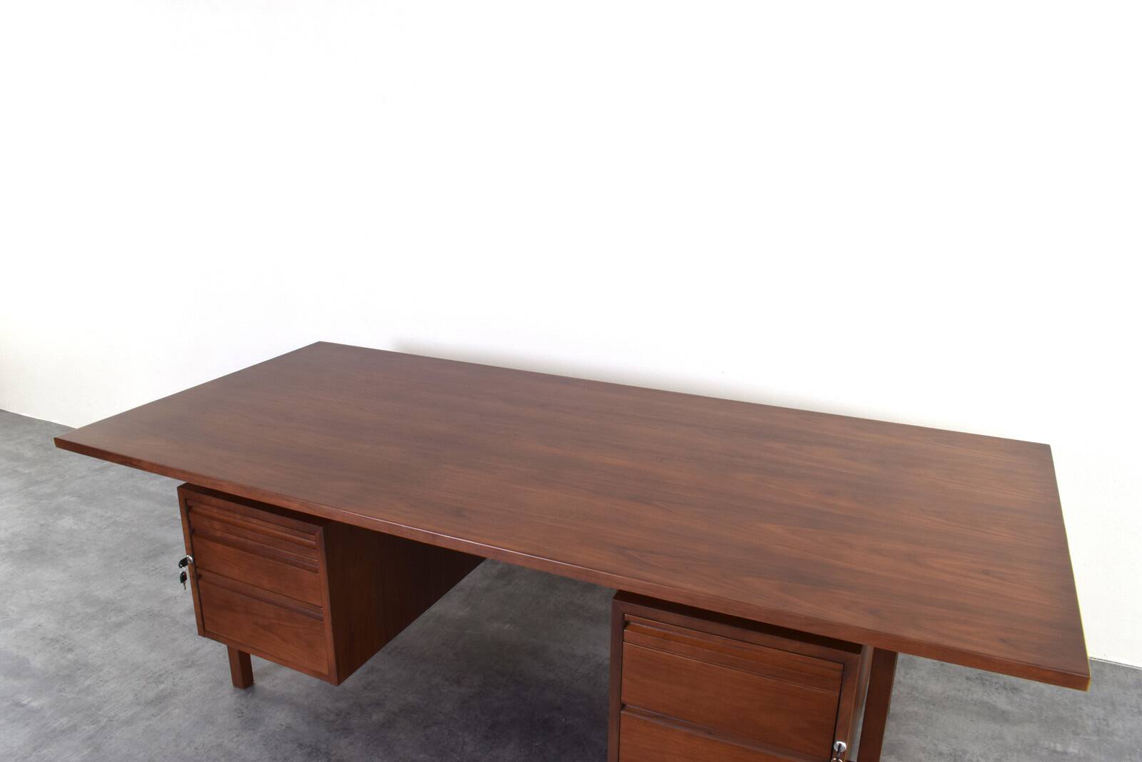 Mid-Century Large American Walnut Executive Desk