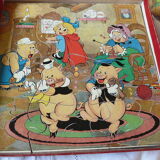 box of 6 wooden puzzles the 3 little walt Dizney pigs