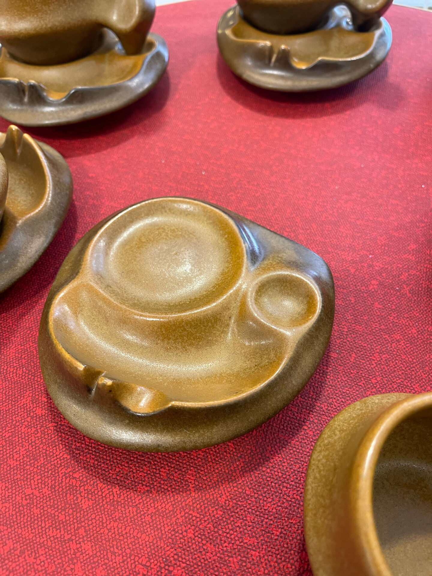 6 cups with saucers 1970. Sighisoara earthenware.