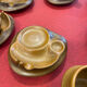 6 cups with saucers 1970. Sighisoara earthenware.
