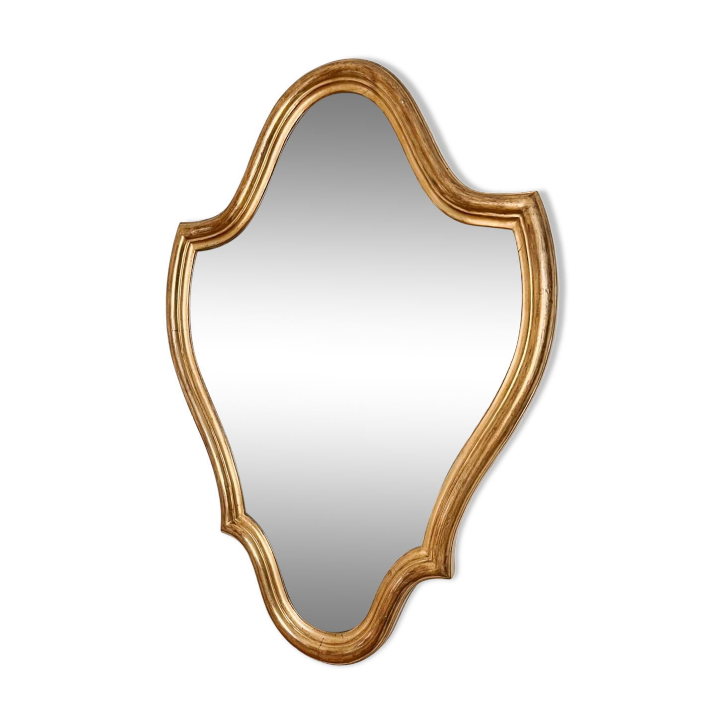 Golden wood mirror