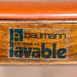 6 Baumann chairs in cognac imitation leather, circa 1960