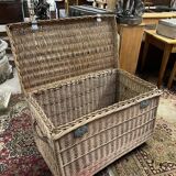 Antique wicker trunk