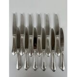 12 table knives in silver metal and steel SFAM