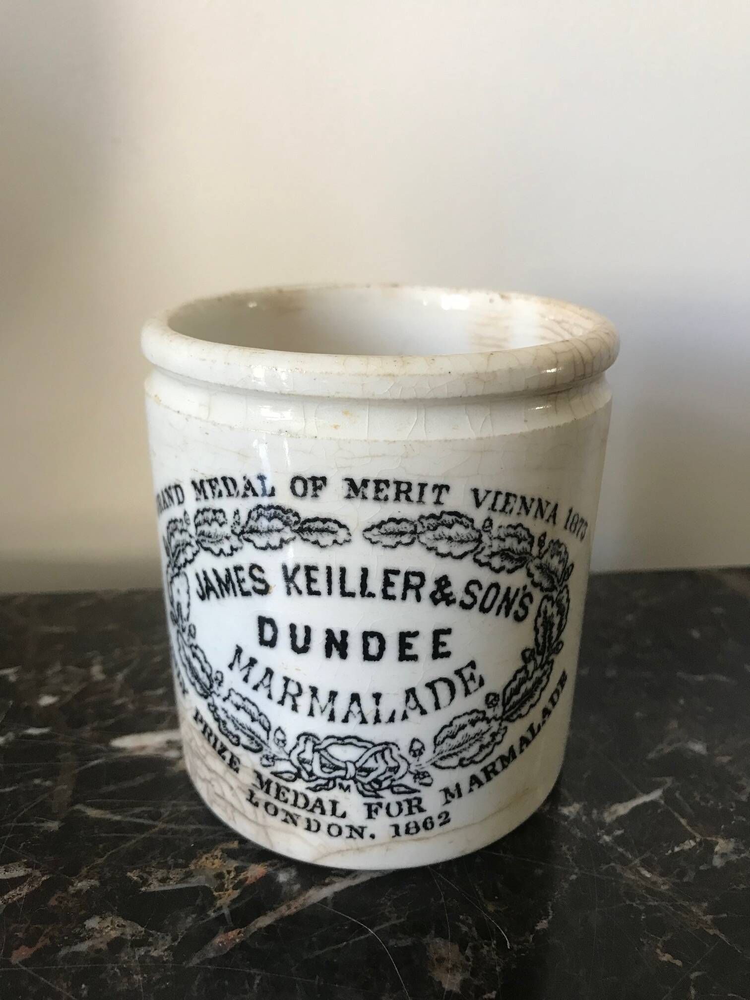 2 Old Marmalade Pots James Keiller & Sons Dundee Vintage kitchen utensil pots