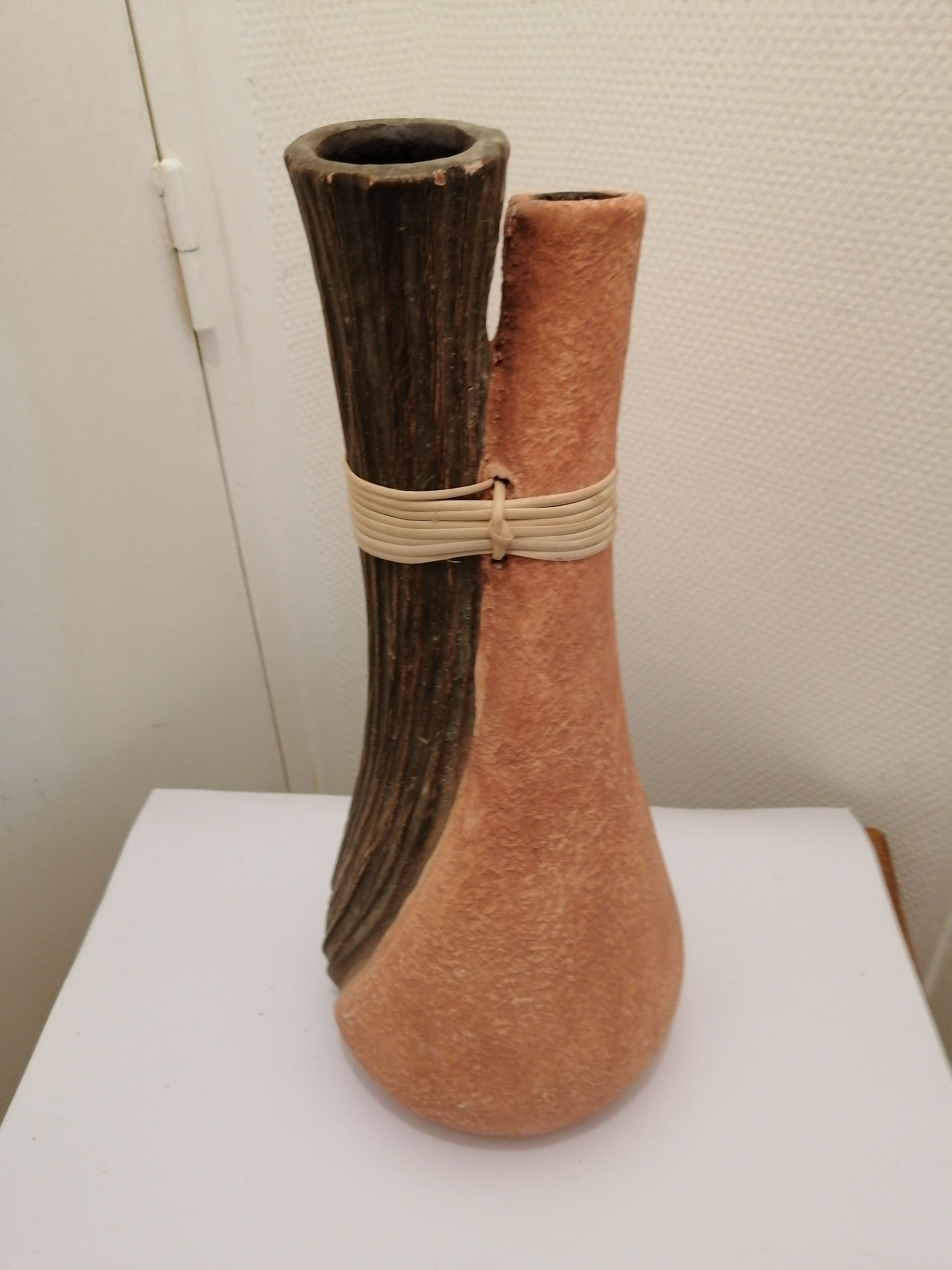 Vase medium double en ceramique 2 couleurs