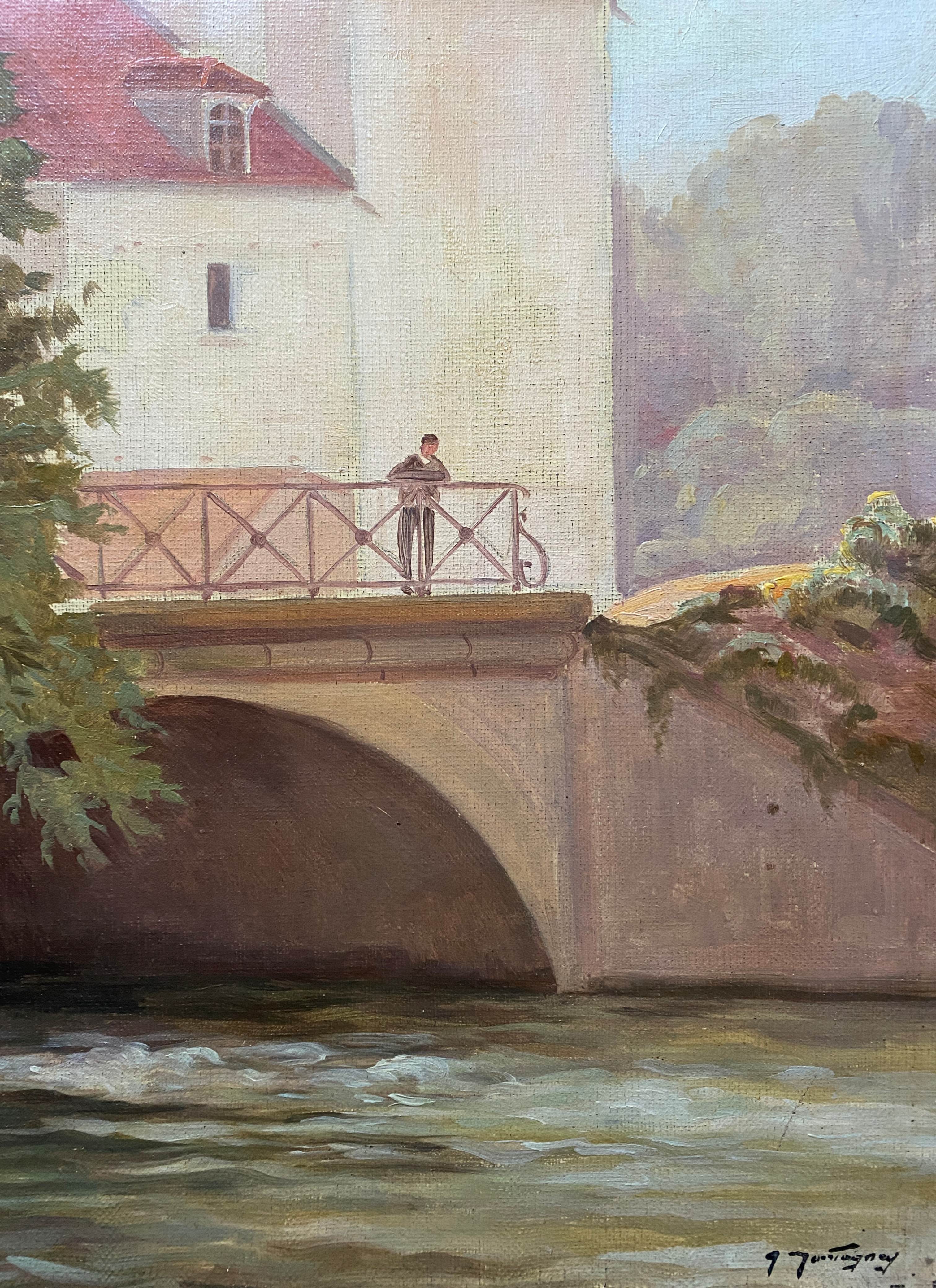 HST painting "The Bridge animated" by Gaetan Montagney
