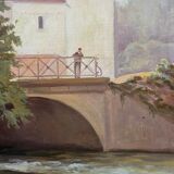 HST painting "The Bridge animated" by Gaetan Montagney