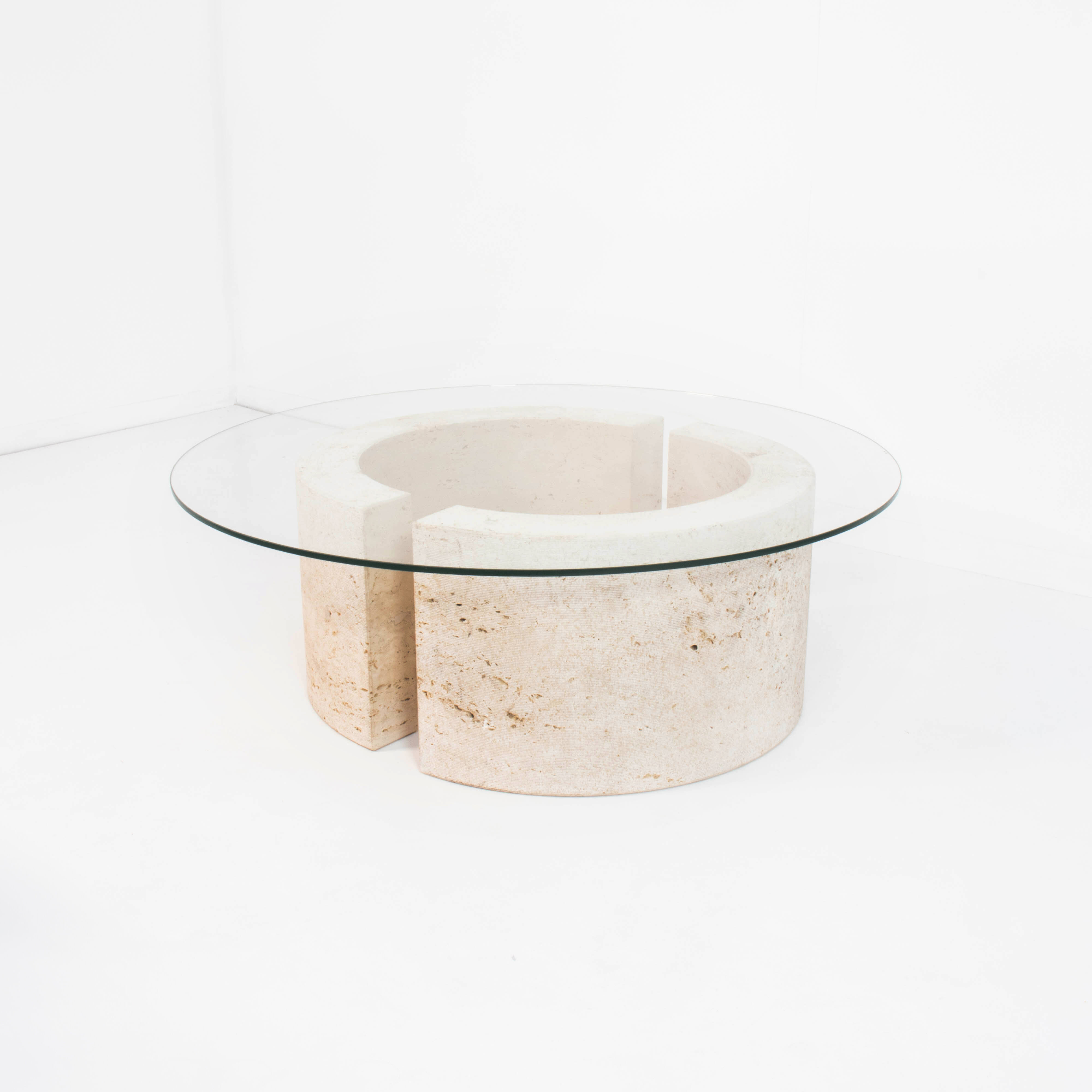 Table basse en travertin italien