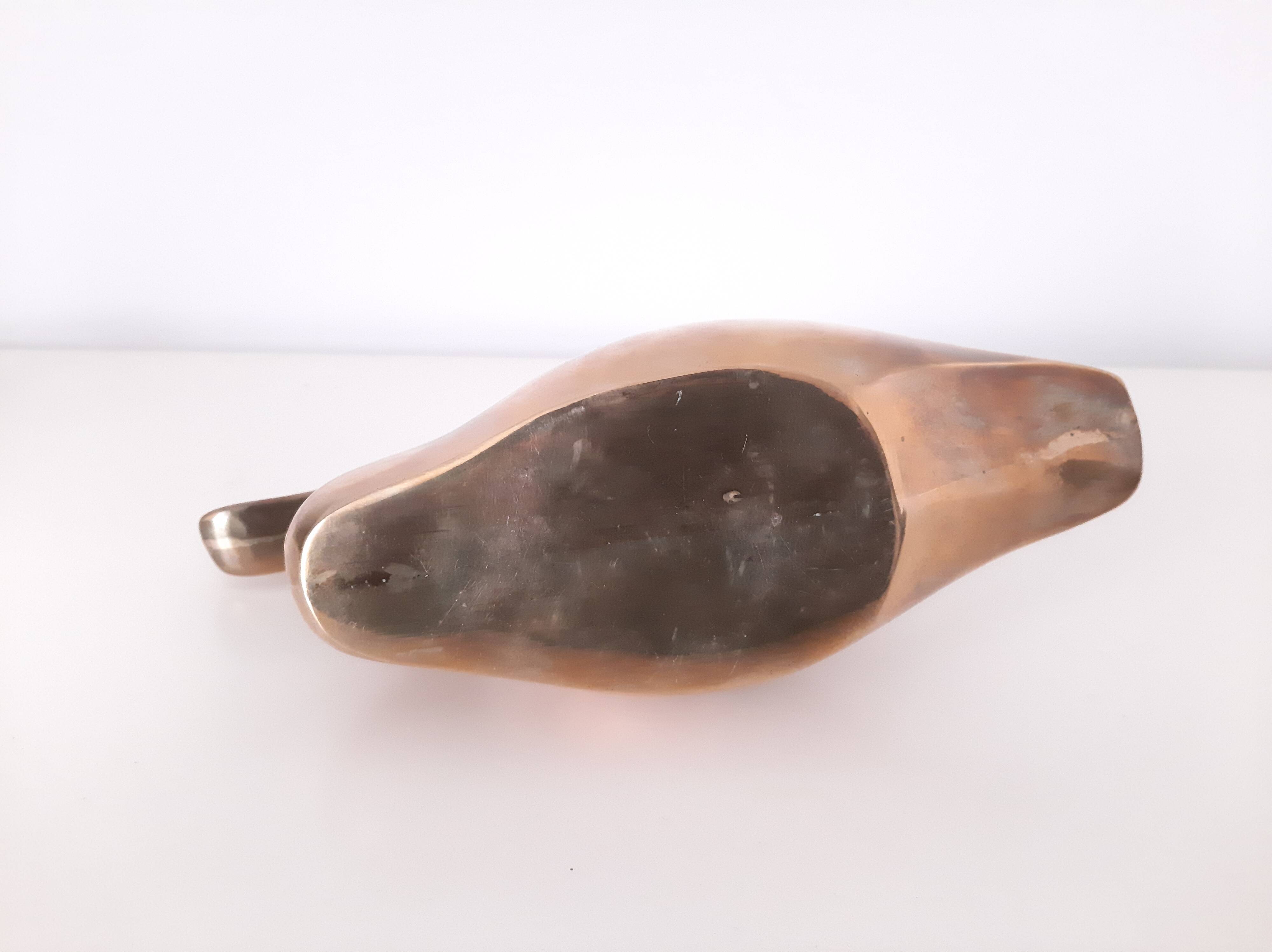 Figurine canard en laiton