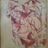 Gold frame and drawing