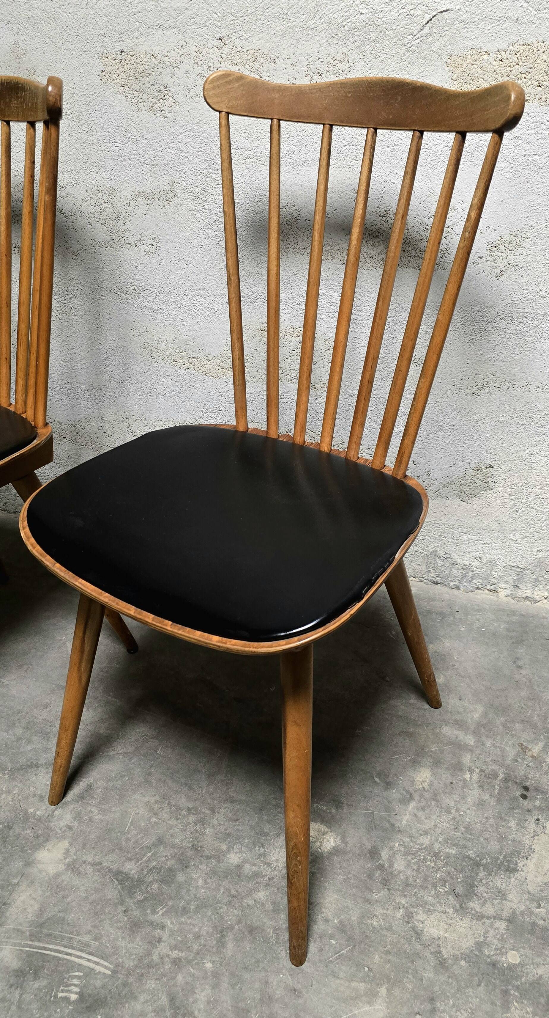 Lot de deux chaises vintage Baumann Sonate 1960