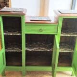 Art Deco Gin Buffet, painted in Farrow and Ball with a William Morris-inspired interior
