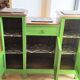 Art Deco Gin Buffet, painted in Farrow and Ball with a William Morris-inspired interior