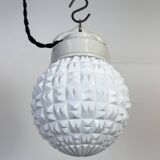 Vintage White Porcelain Pendant Light, 1970s