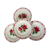 4 flat plates of Digoin Sarreguemines saverne model 220541