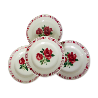 4 flat plates of Digoin Sarreguemines saverne model 220541