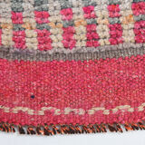 3x9 navy blue & pink turkish runner rug 79x272cm