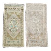 Lot de 2 tapis turcs vintage faits main