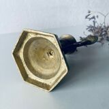 Candle holder with bronze handle