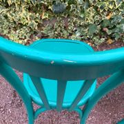 Set of 4 green bistro chairs