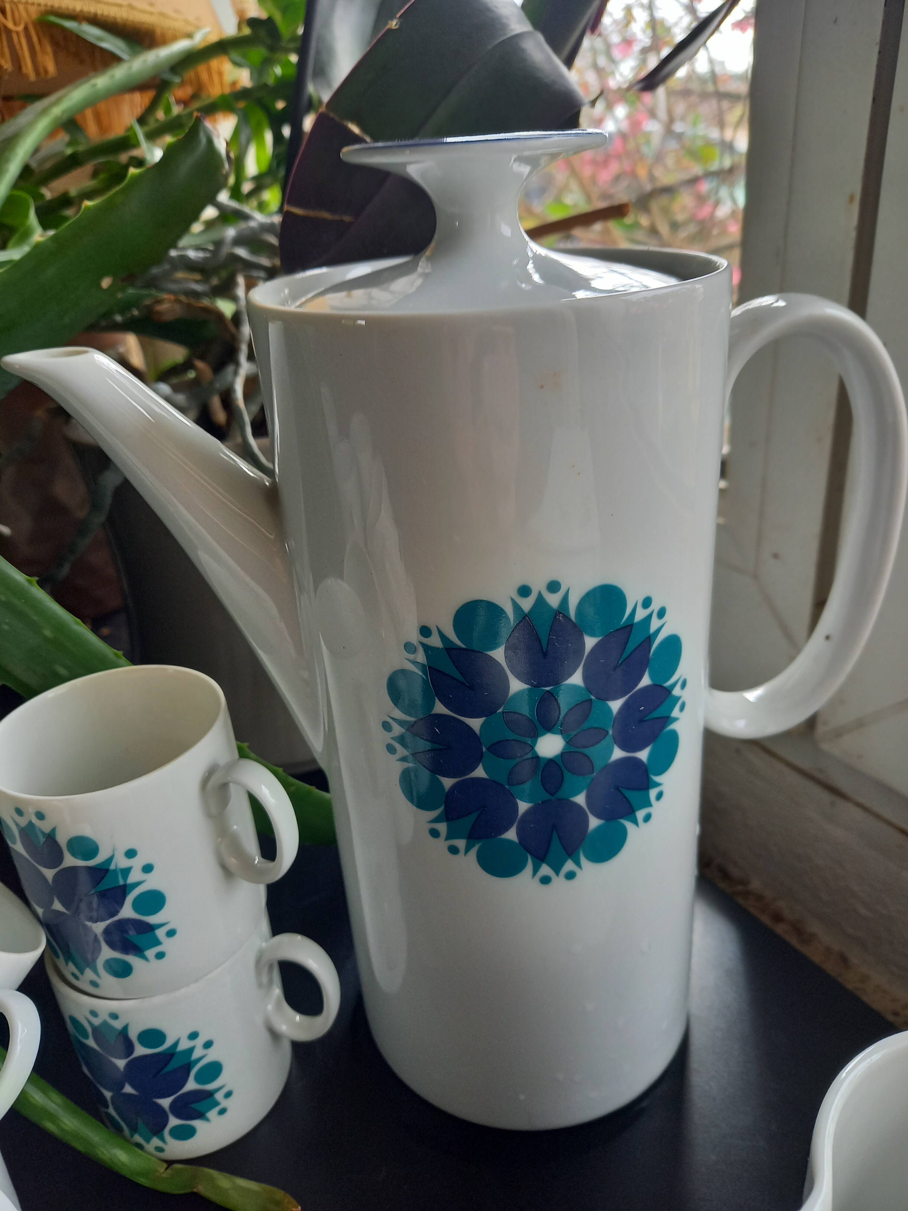 Thomas Rosenthal Complete Coffee Set, Vintage German Porcelain