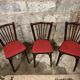 6 Chaises baumann bistrot troquet parisien bois de hêtre et skaÏ rouge - ancien et vintage