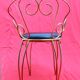 Vintage brass scroll armchair, 1960s.