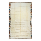 Tapis Tulu turc moderne avec bordure colorée. 100 % laine Options personnalisées disponibles.