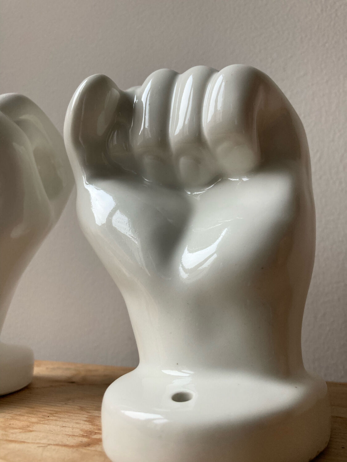 Vintage ceramic hand pair