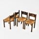 Set of 4 Meribel Chairs by Charlotte Perriand for Steph Simon, 1950s