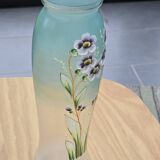 Glass vase with enamel flowers circa 1900