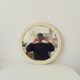 Vintage round mirror from the 70s/80s.