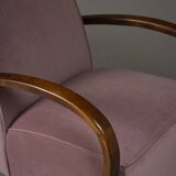 Art Deco Club Armchair, Fully Restored, Poland, 1930s