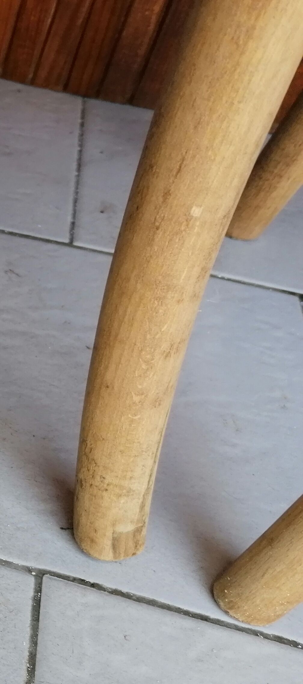 Suite of 4 chairs bistro curved wood