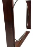 Mid-century teak table / wall mirror / vanity, Italy 1960s