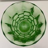 Vase art déco vert par August Walther & Söhne années 1930