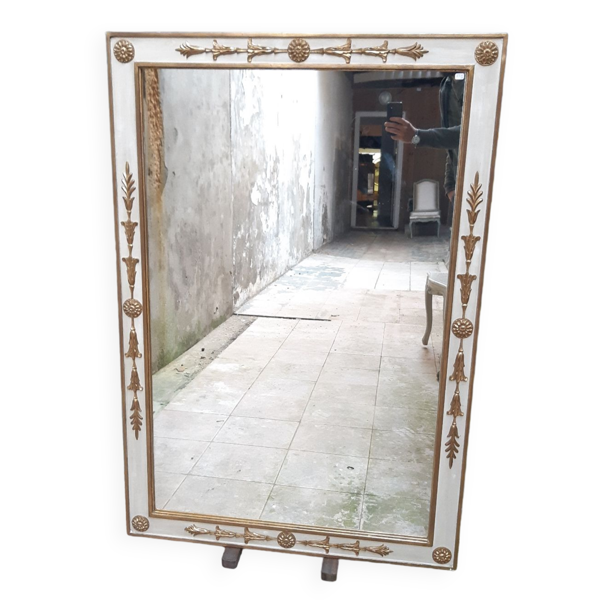 Gold and white empire mirror 130X89