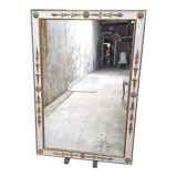 Miroir empire doré et blanc 130X89