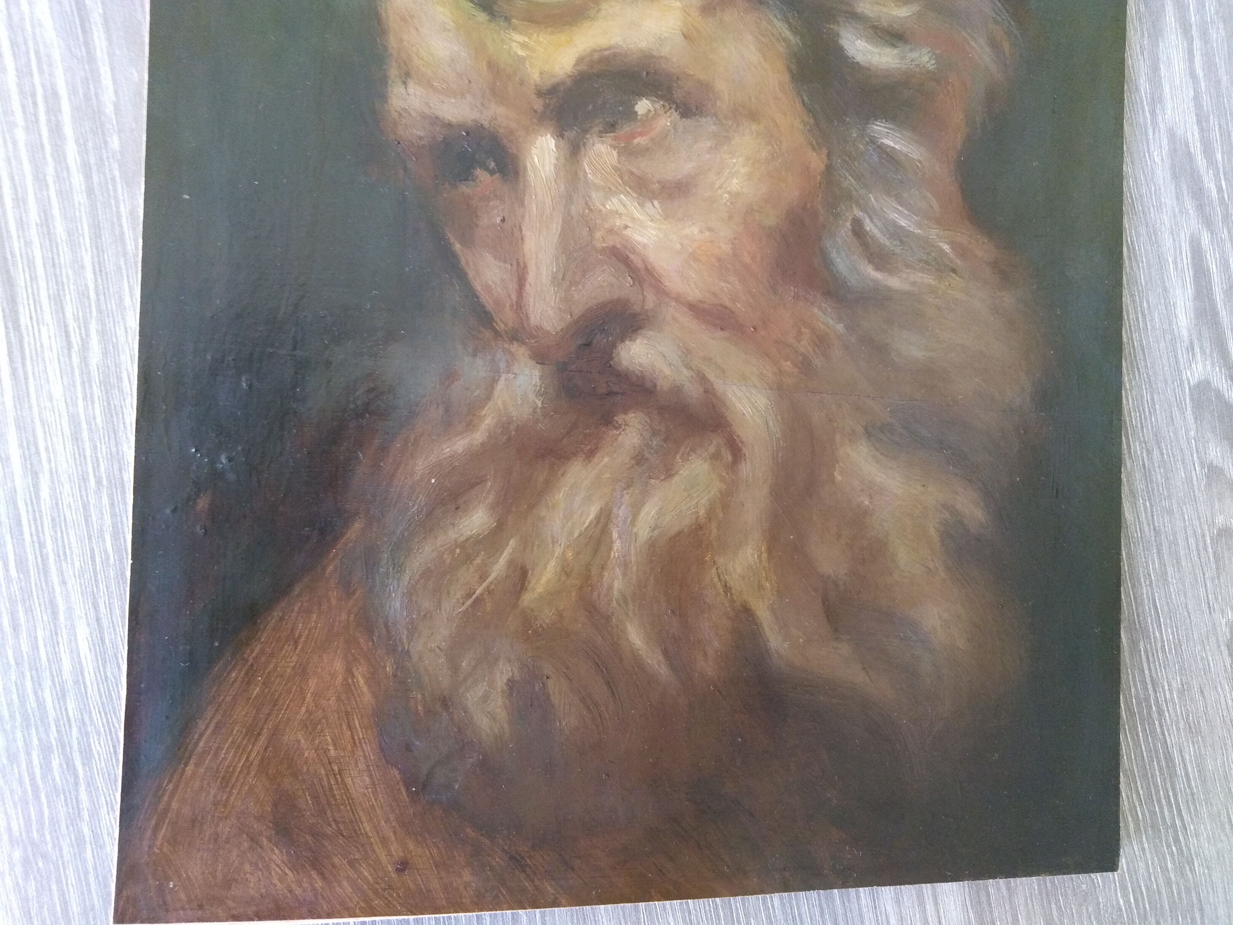 Oil on Panel portrait 1861 Spanish School