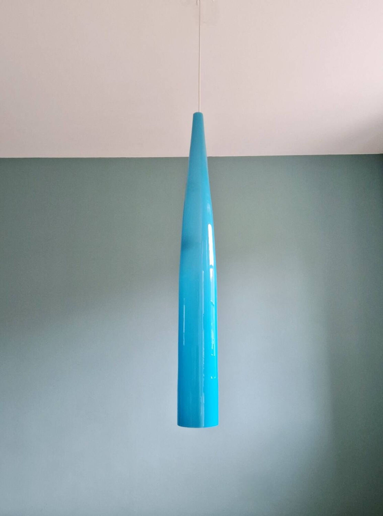 XXL Murano glass suspension in blue, Alessandro Pianon, Vistosi, 1960