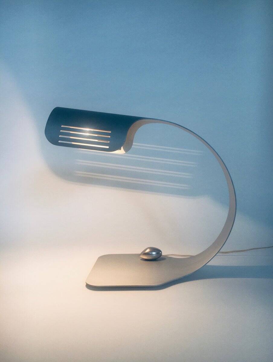 Aluminium Colomba Design Desk Lamp by Walter & Moretti, France, 1972