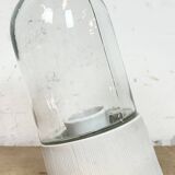 Applique murale vintage en porcelaine blanche, années 1970