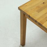 Scandinavian solid pine extendable dining table 1960s