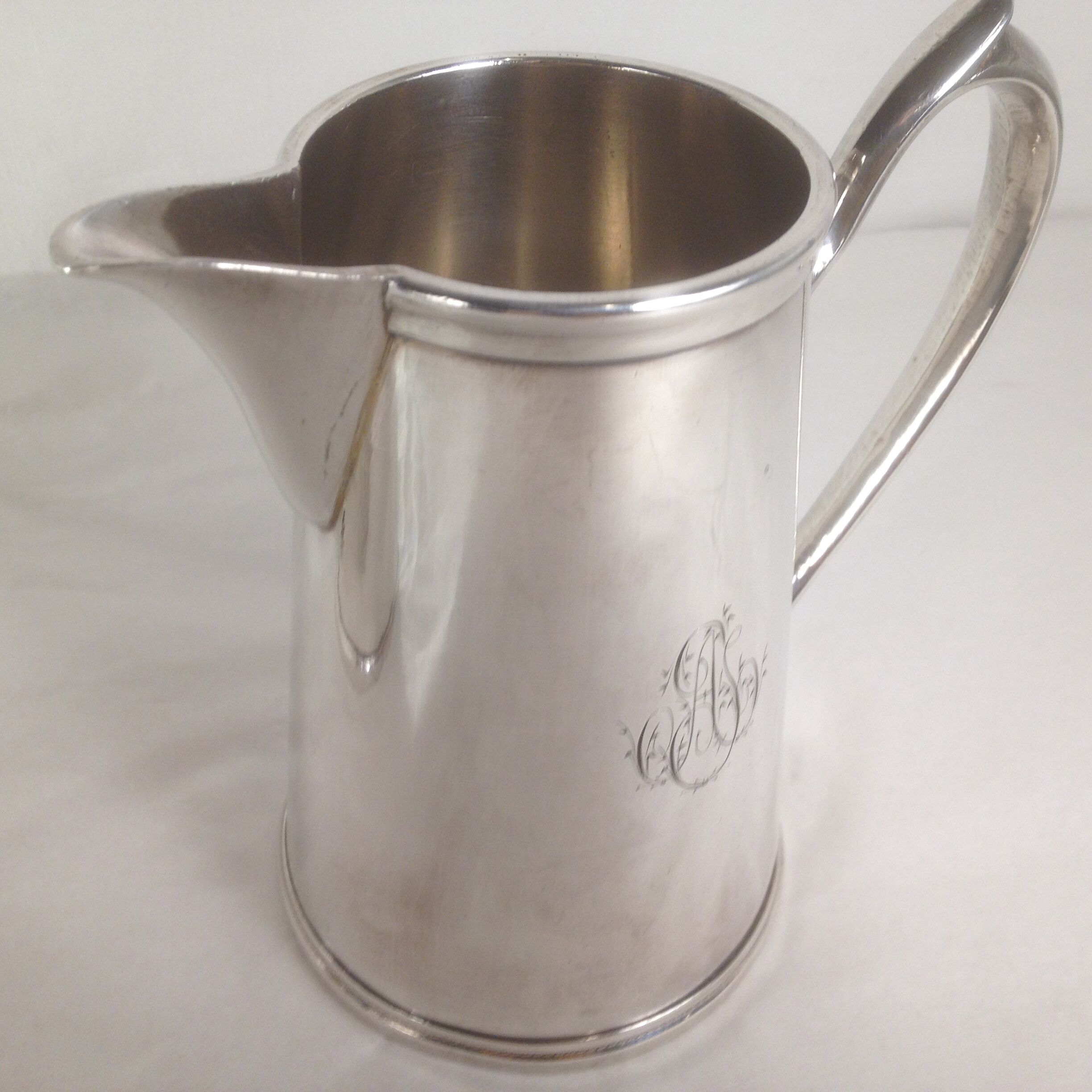 Teapot and milk jug in silver metal, Félix Frères