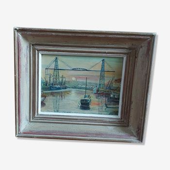 Oil painting Ferry deck