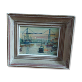 Tableau à l'huile Pont transbordeur